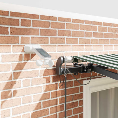 Toldo Retráctil Verde Y Blanco 350 X 250 Cm Poliéster_3