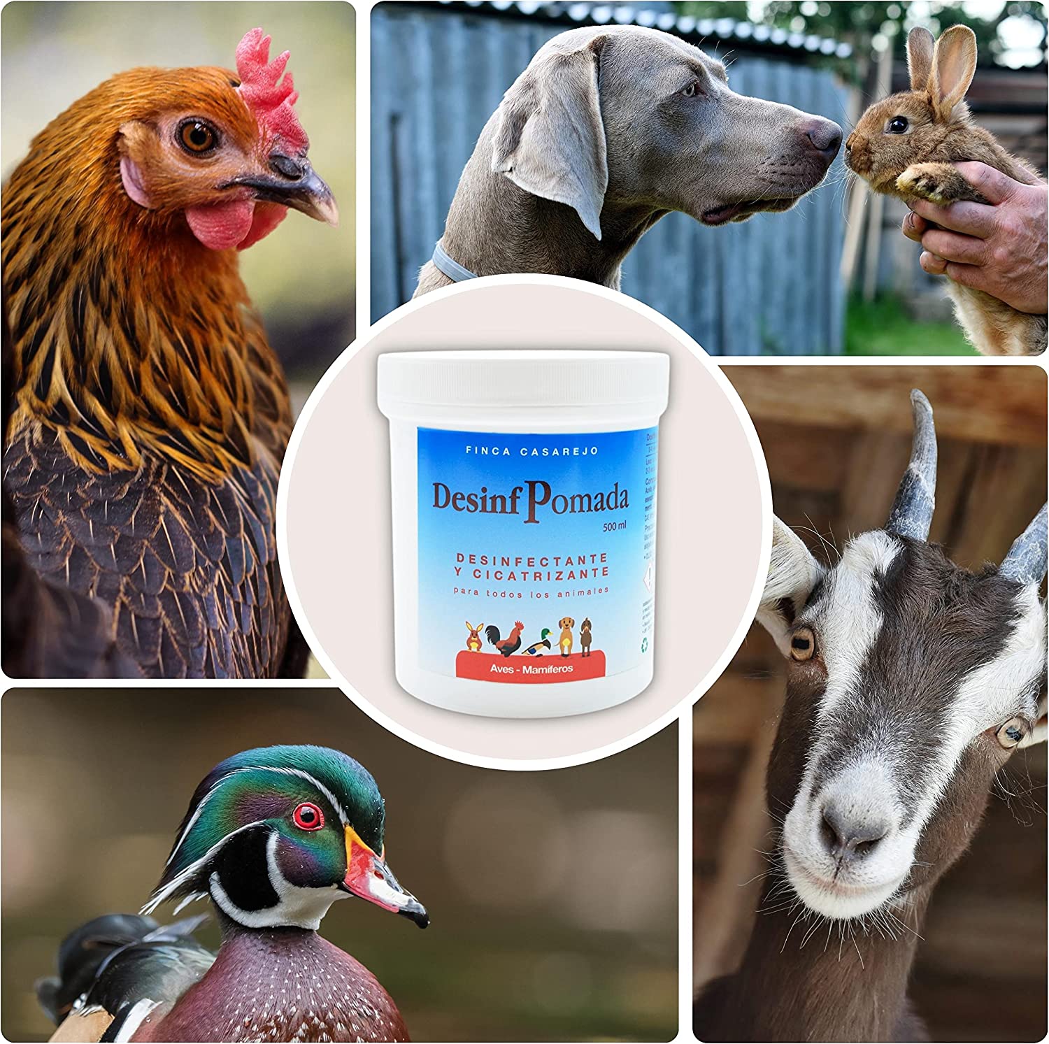 Desinfpomada-Producto 100% Natural Para Las Heridas De Los Animales-Cura Las Heridas De Aves Y Mamíferos-500Ml_3