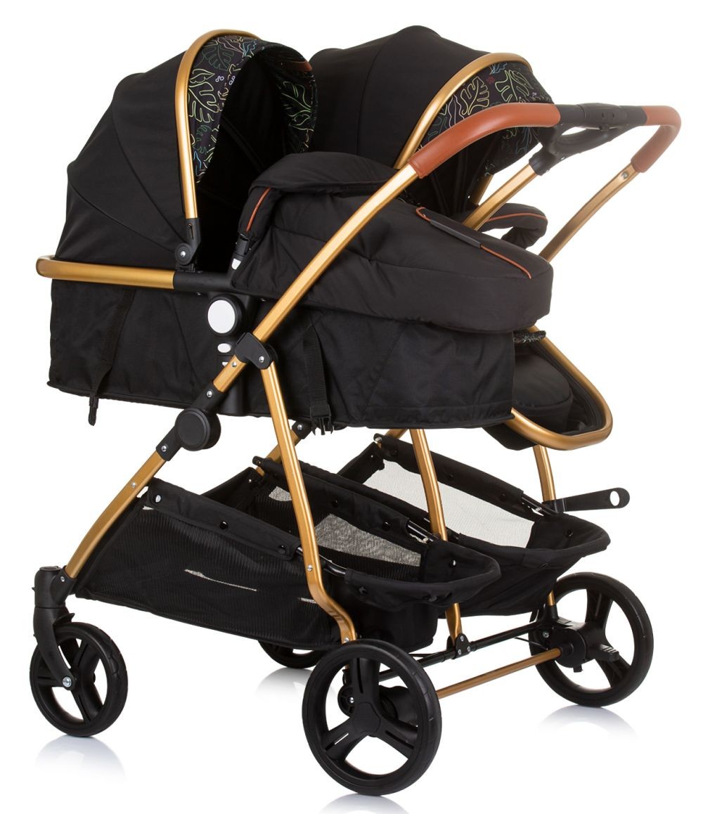 Carrito De Bebé Gemelar Dúo Smart Obsidian Leaves_1