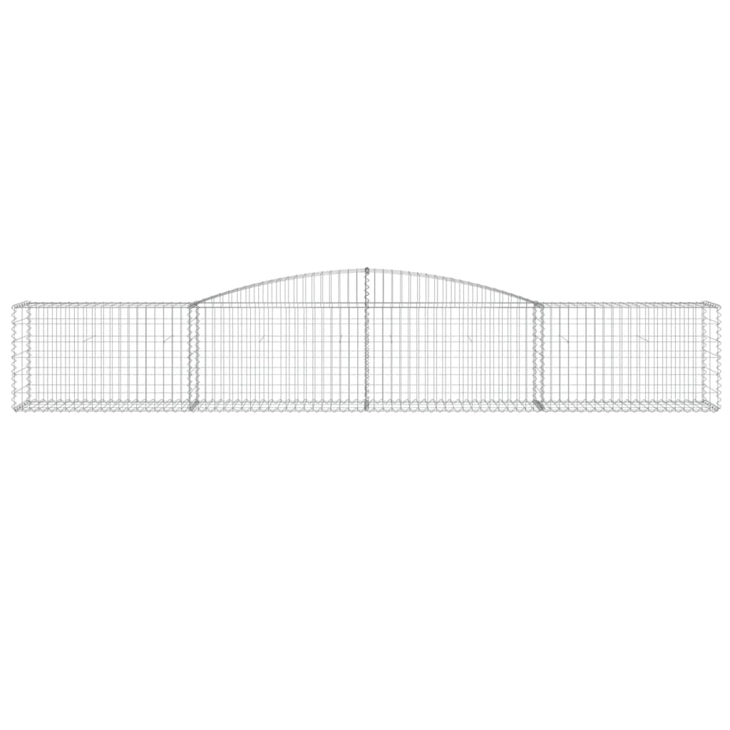 Cestas De Gaviones 25 Uds Forma De Arco Hierro 400x50x60/80 Cm_3