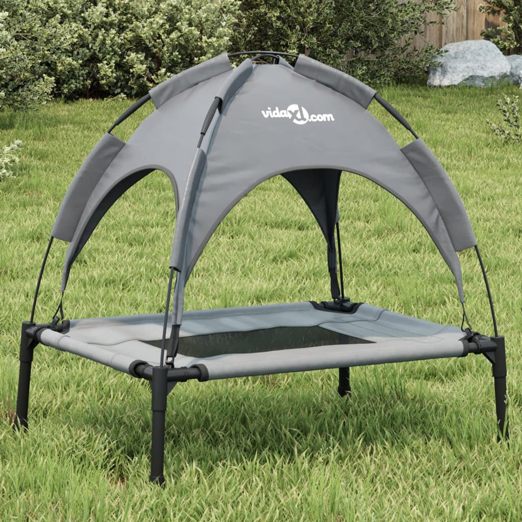 Vidaxl Cama Para Perros Con Dosel Antracita Tela Oxford Y Acero_1