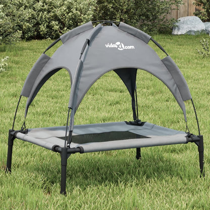 Vidaxl Cama Para Perros Con Dosel Antracita Tela Oxford Y Acero_1
