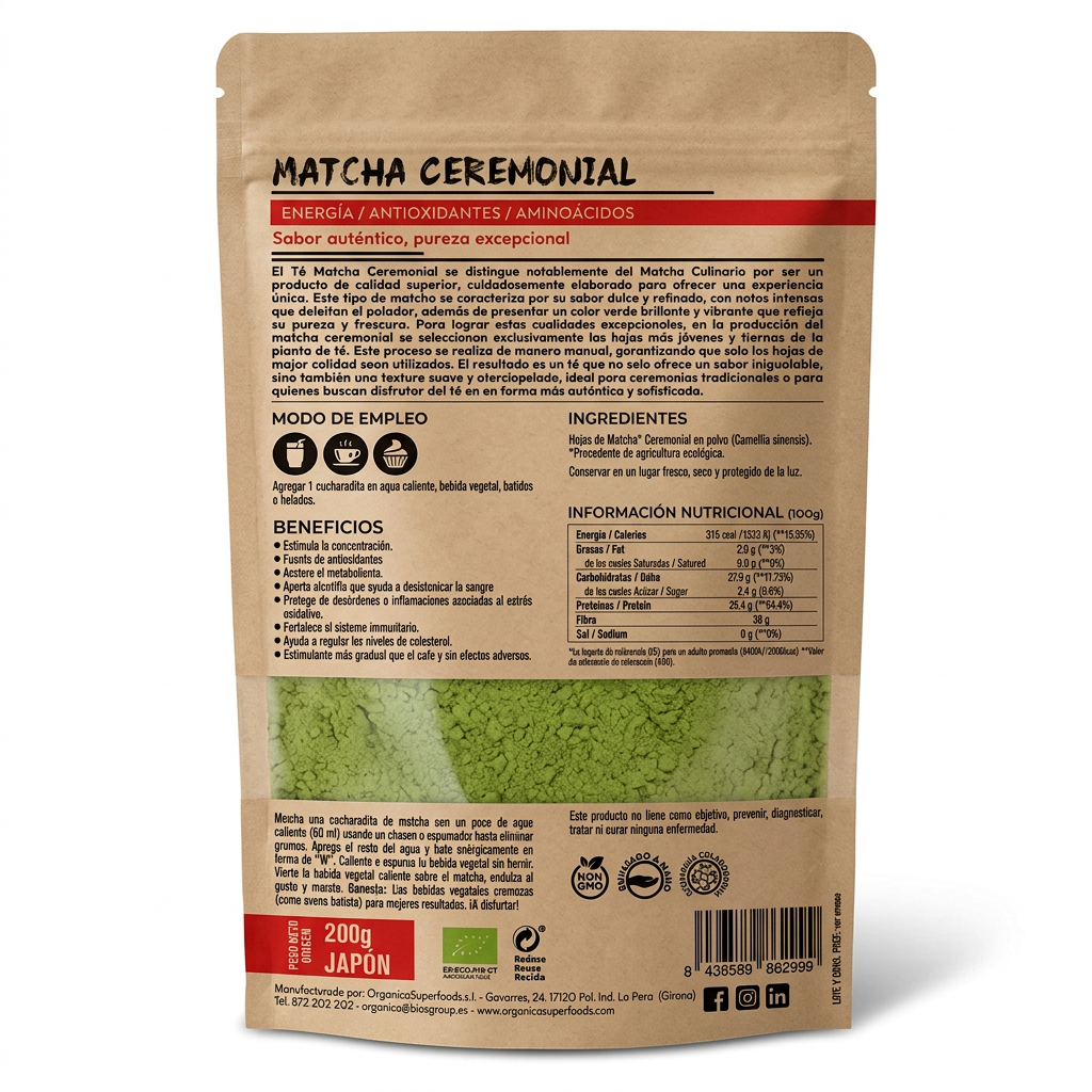 Matcha Ceremonial Bio 1kg - Orgánica Superfoods_1
