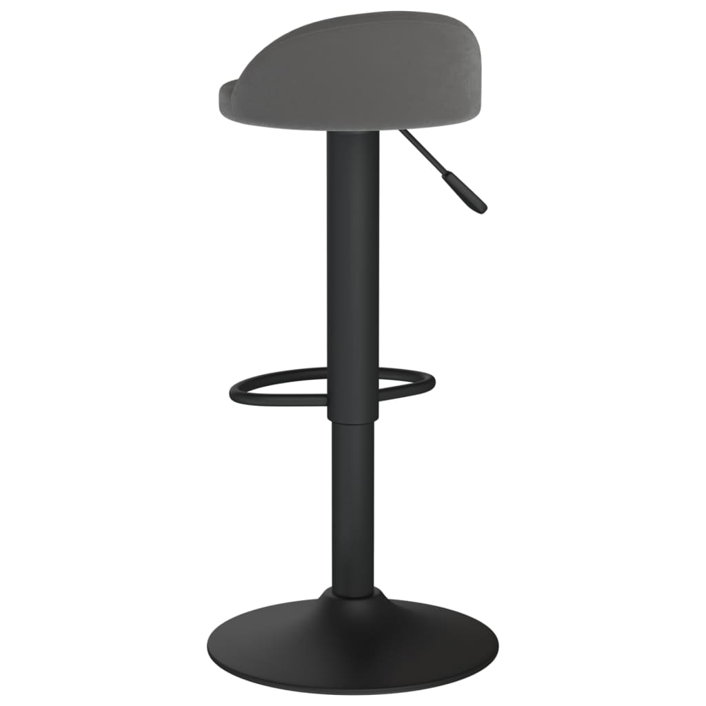 Taburete De Cocina De Terciopelo Gris Oscuro_3