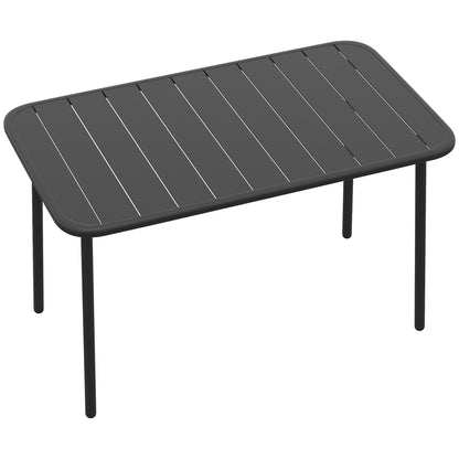 Outsunny Mesa De Comedor De Jardín Rectangular 120x70x72 Cm Para 4 Personas_4
