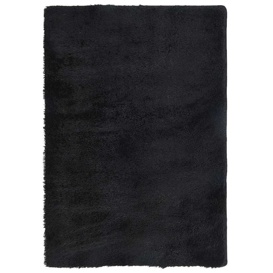 Vidaxl Alfombra Peluda De Pelo Largo Navarra Negra 200x290cm Poliéster_0