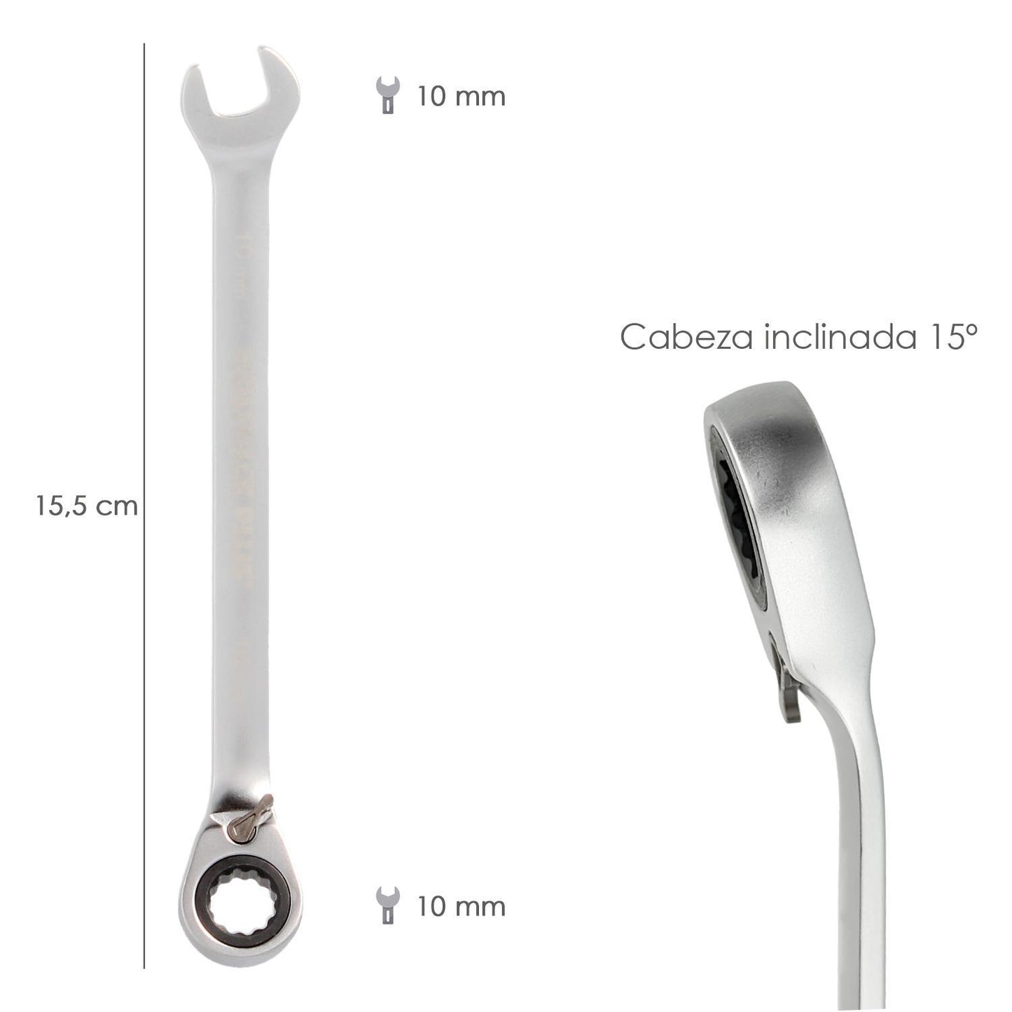Llave Combinada Con Carraca 10 Mm. Din 3113