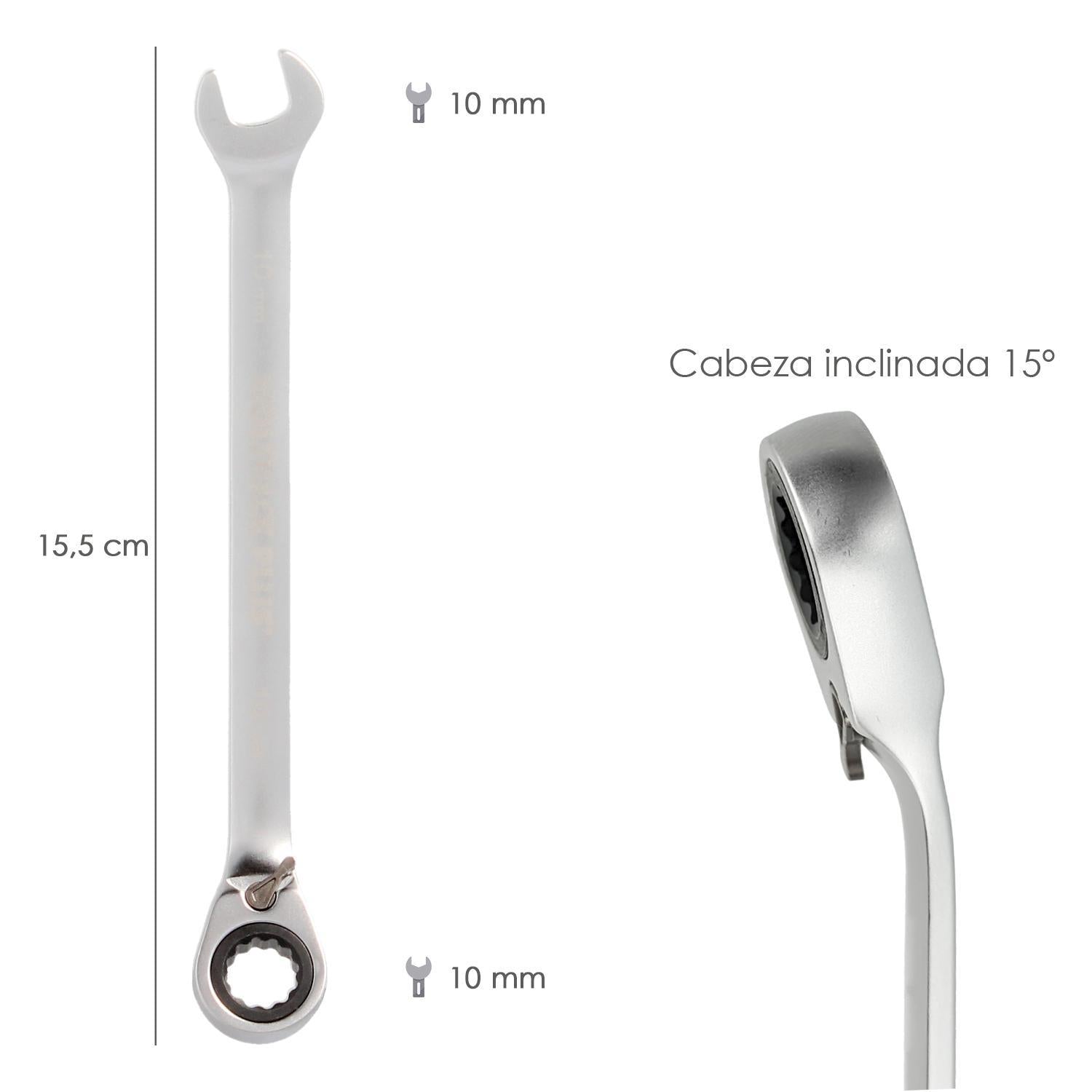 Llave Combinada Con Carraca 10 Mm. Din 3113