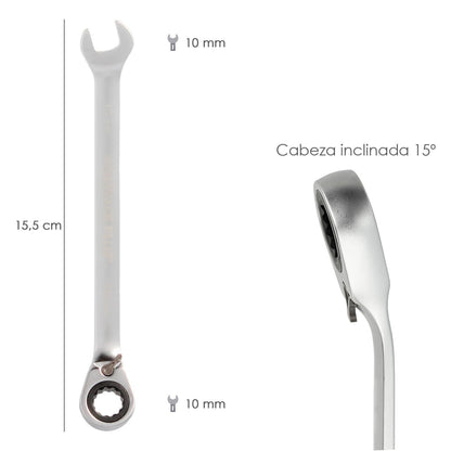 Llave Combinada Con Carraca 10 Mm. Din 3113