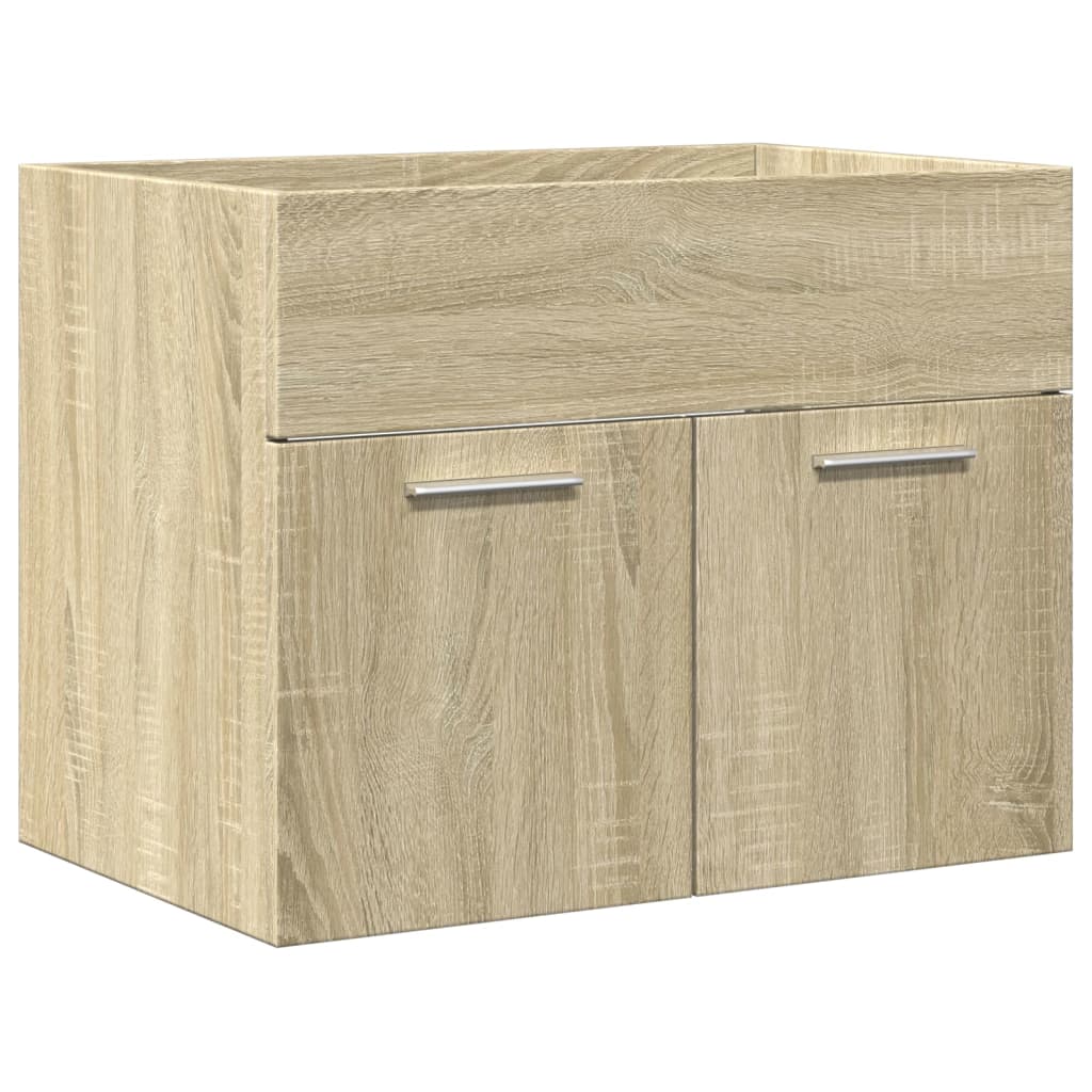 Set De Muebles De Baño 2 Pzas Madera Contrachapada Roble Sonoma / Vetonek_5