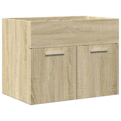 Set De Muebles De Baño 2 Pzas Madera Contrachapada Roble Sonoma / Vetonek_5