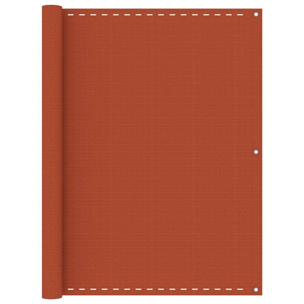 Vidaxl Toldo Para Balcón Hdpe Naranja 120x400 Cm_0