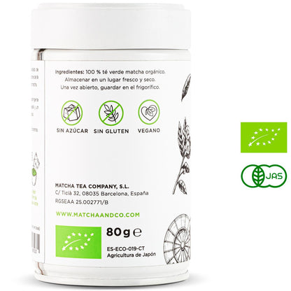 Té Matcha Ceremonial 100% ecológico Matcha & CO 80 g