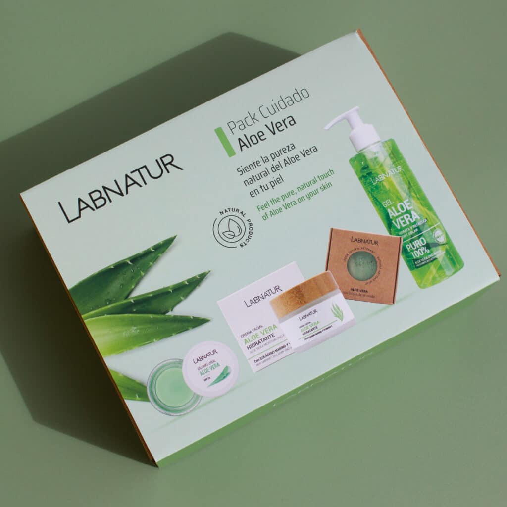 Labnatur Pack Cuidado Aloe Vera | Gel Aloe 100% Puro Crema Jabón Y Bálsamo | Hidratación Calmante Regeneradora | Natural_2