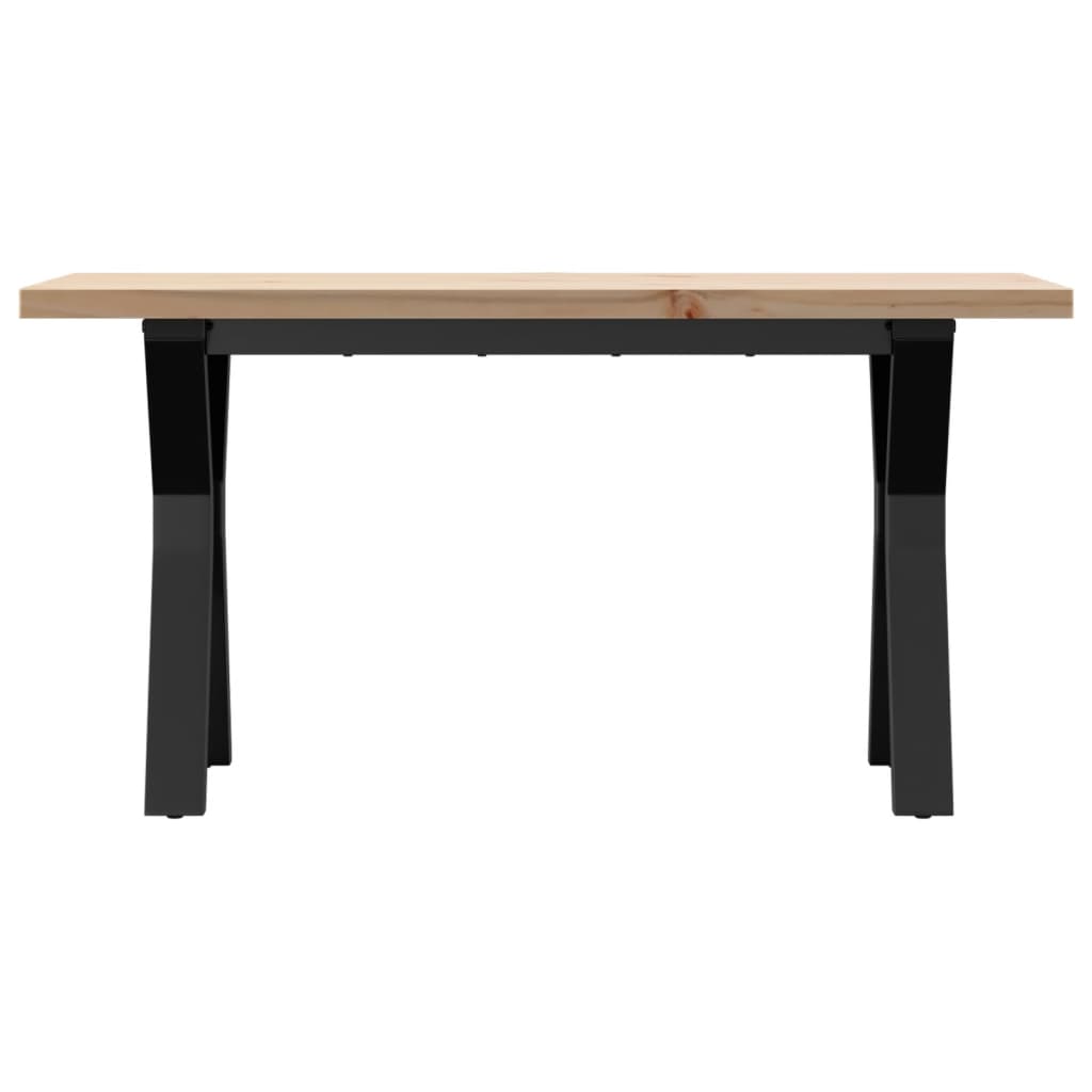 Mesa De Centro Marco Y Madera Maciza Pino Y Acero 90x40x45,5 Cm_2