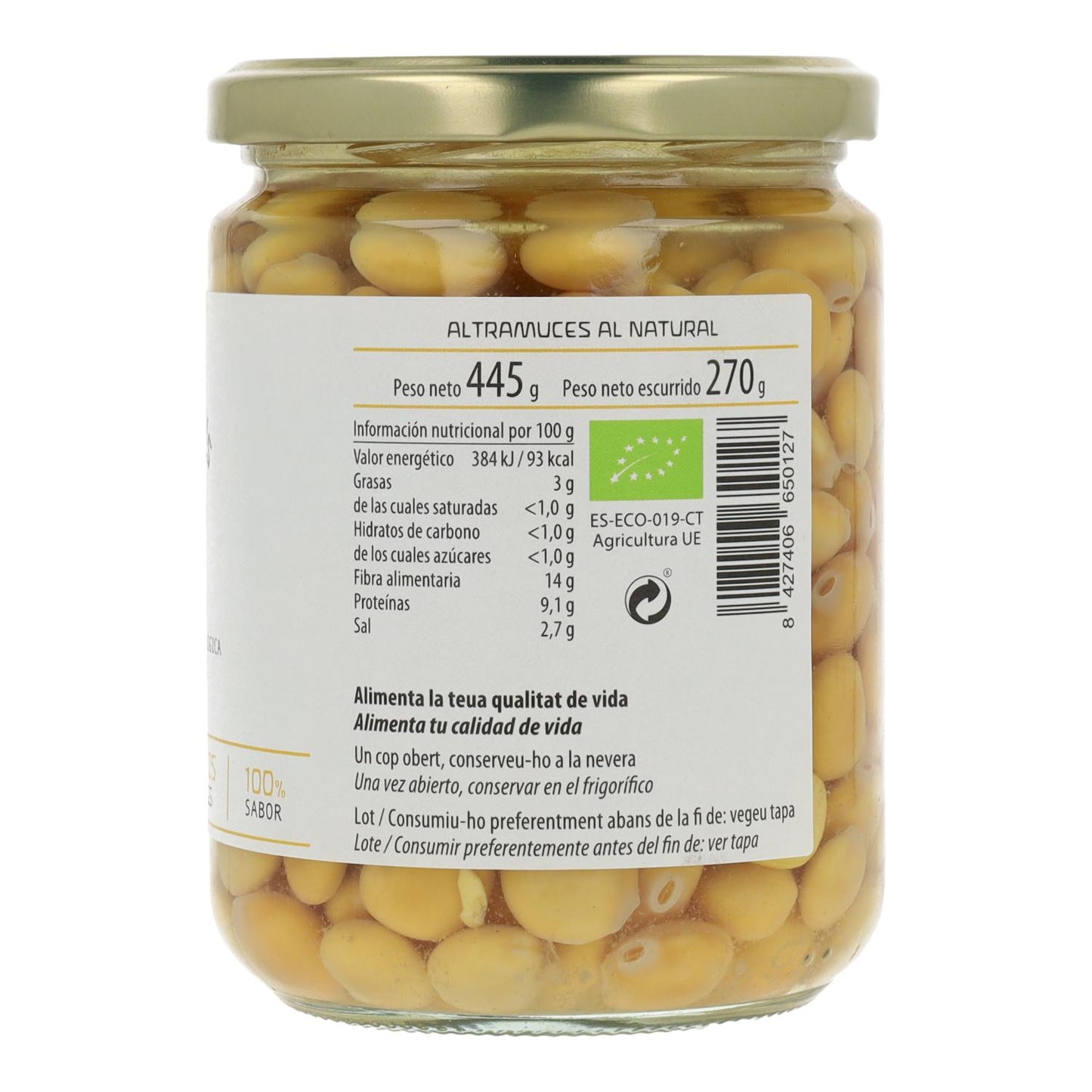 Altramuces al natural ECO Cal Valls 270 g