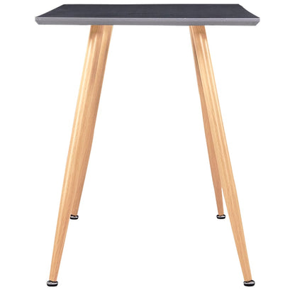 Mesa De Comedor Mdf Gris Y Color Roble 120x60x74 Cm_1
