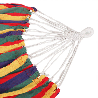 Outsunny Hamaca Para Jardín Camping 210x150 Cm Carga 180 Kg Rayas_4