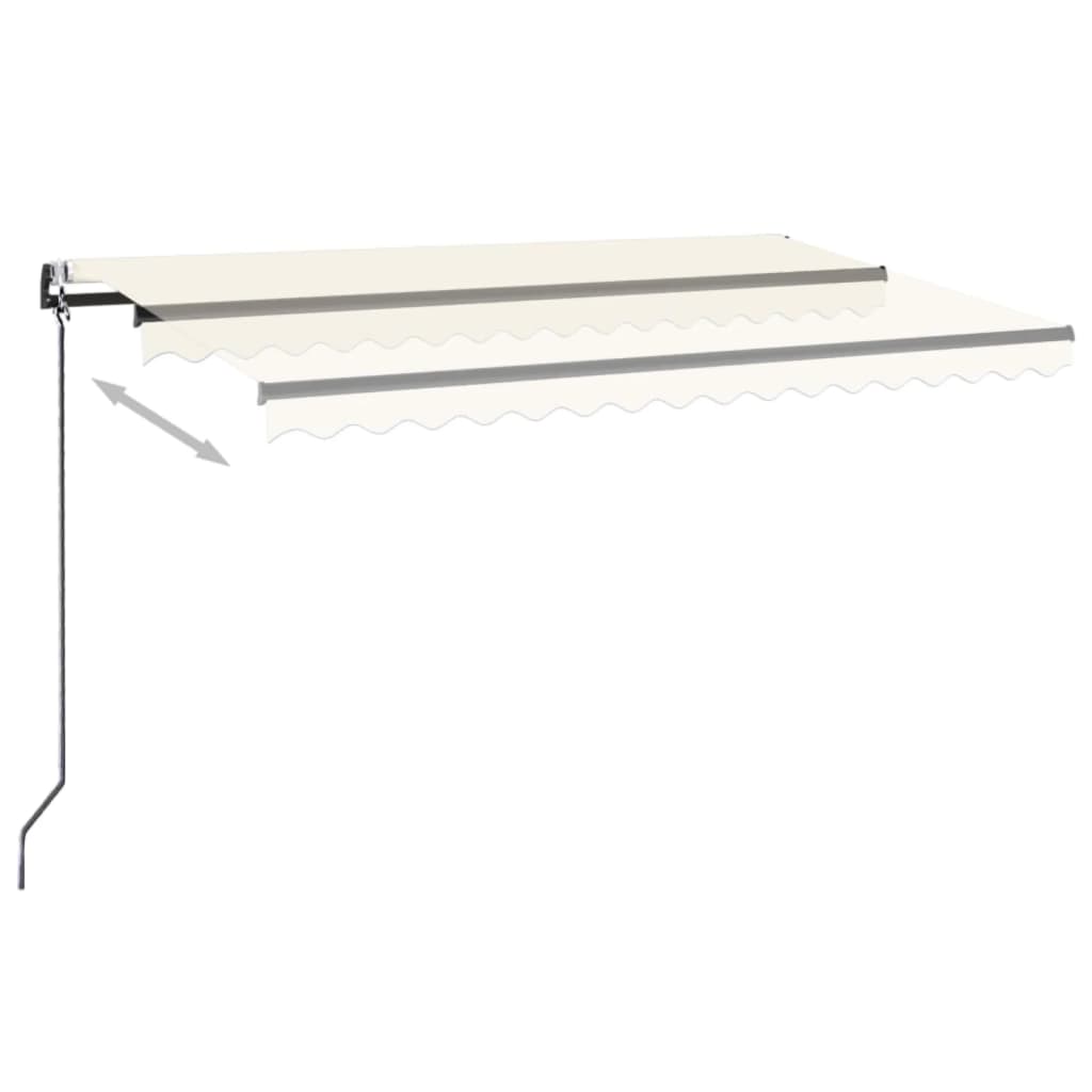 Toldo Automático Con Led Y Sensor De Viento Crema 500x300 Cm_2