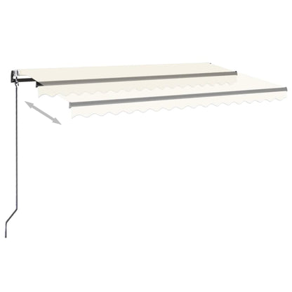 Toldo Automático Con Led Y Sensor De Viento Crema 500x300 Cm_2