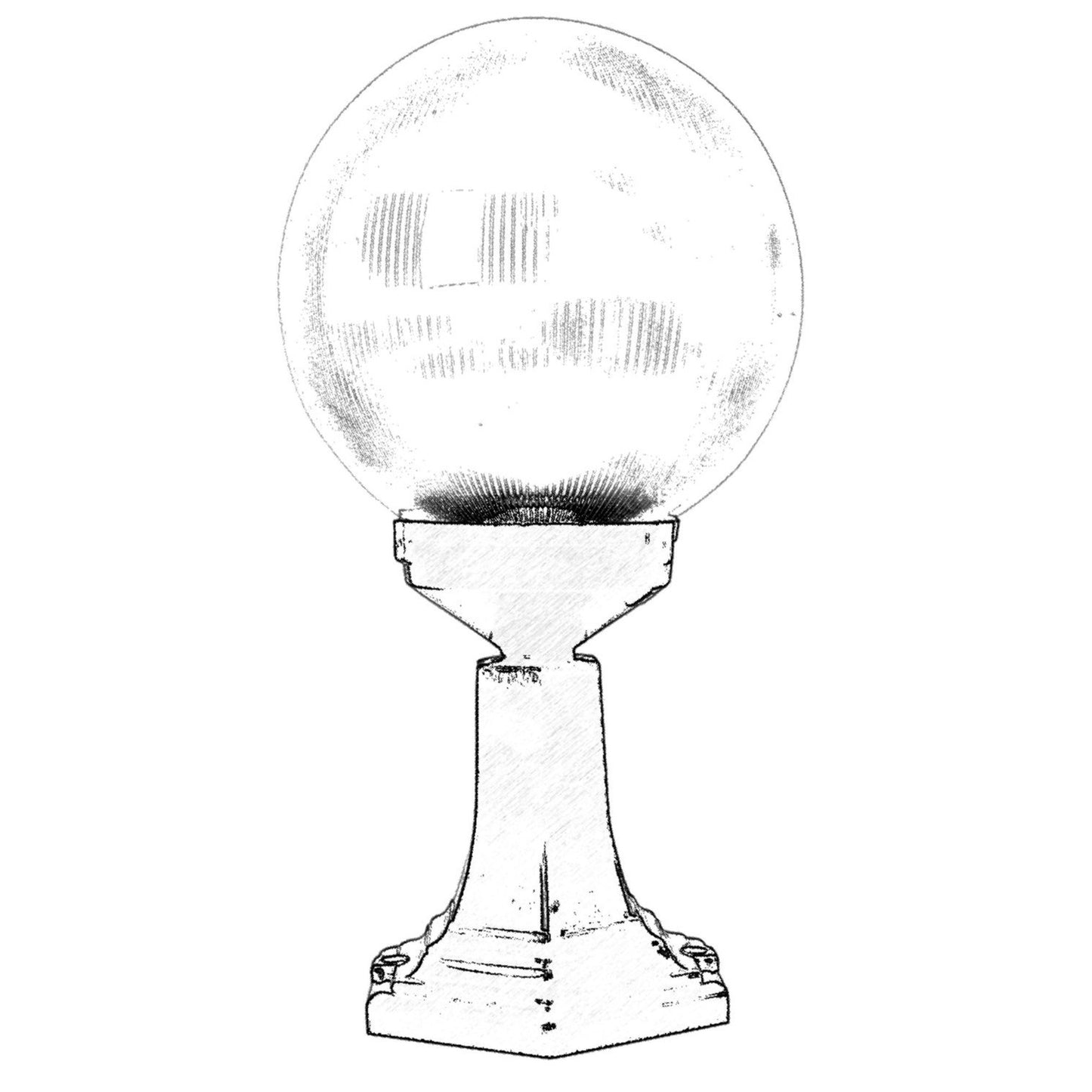 Aplique De Pared Para Exterior, Abs , Negro, 25x25x47, Casquillo E 27 Max 60 W_1