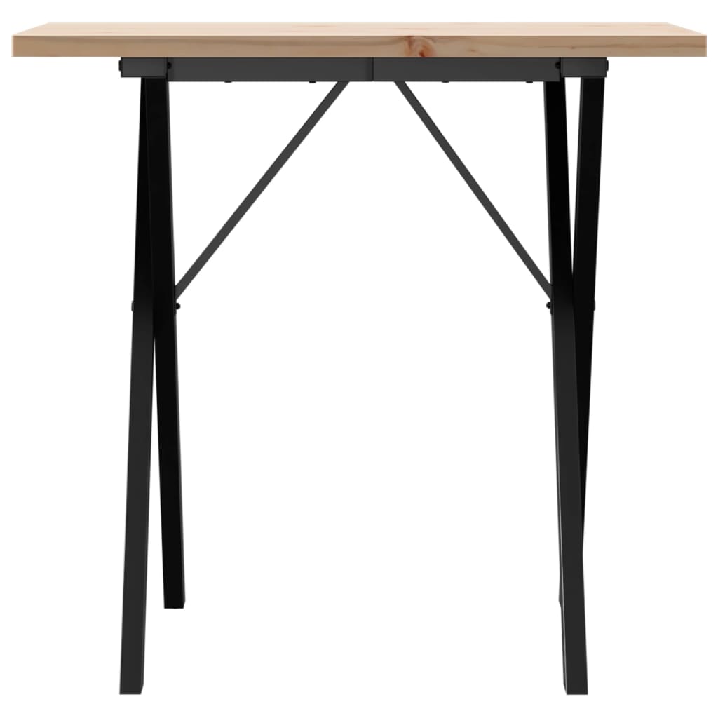 Mesa De Comedor Marco X Madera Maciza Pino Y Acero 80x50x75,5cm_2
