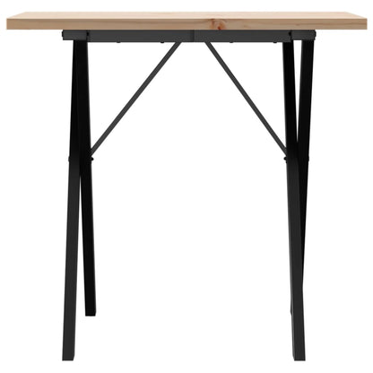 Mesa De Comedor Marco X Madera Maciza Pino Y Acero 80x50x75,5cm_2