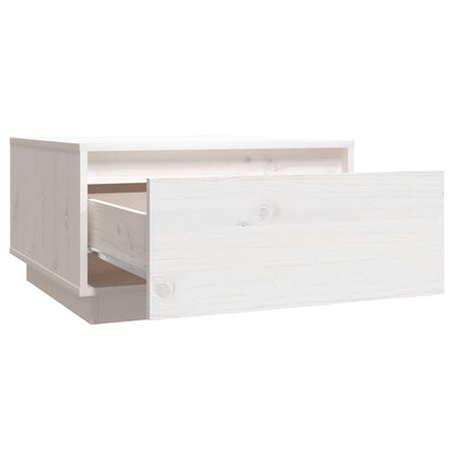 Mesa De Centro De Madera Maciza De Pino Blanco 55x56x32 Cm_1