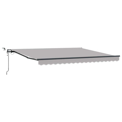 Toldo Retráctil Gris Claro 400 X 300 Cm Poliéster_0