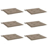 Vidaxl Cojines De Silla De Jardín 6 Uds Tela Oxford Taupé 40x40x4 Cm