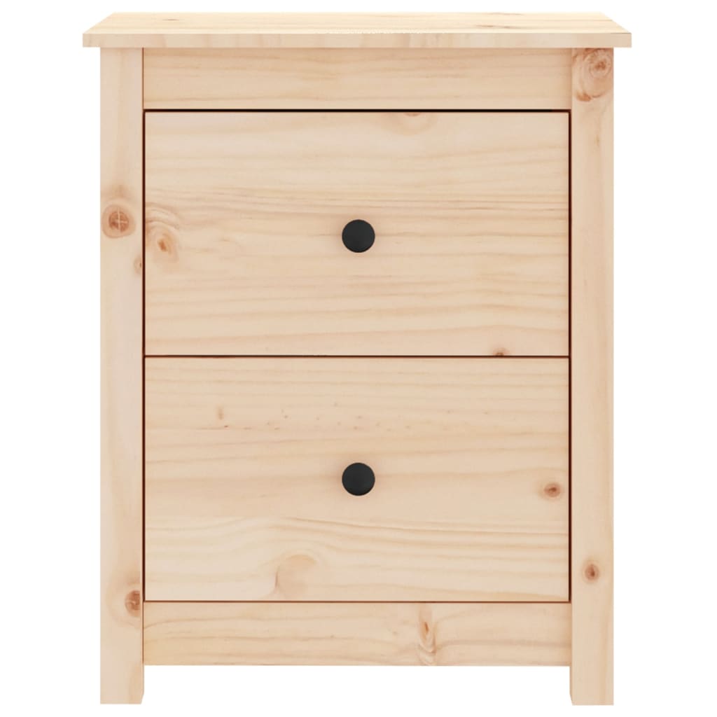 Mesitas De Noche 2 Uds Madera Maciza De Pino 50x35x61,5 Cm_2