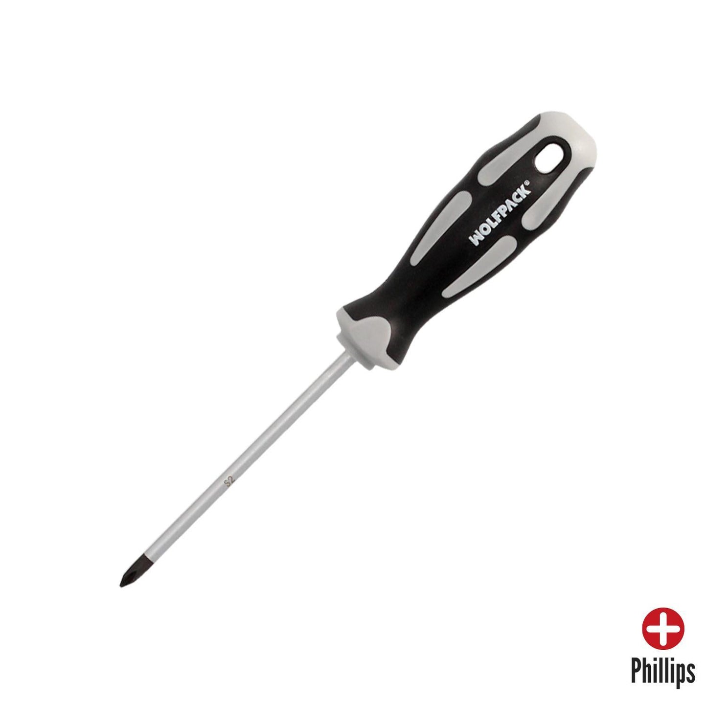 Destornillador Phillips Acero S2 Mango Tpr Bimaterial. Medida Ph 1 X Ø 5,0 X 100 Mm.  Din5262._0
