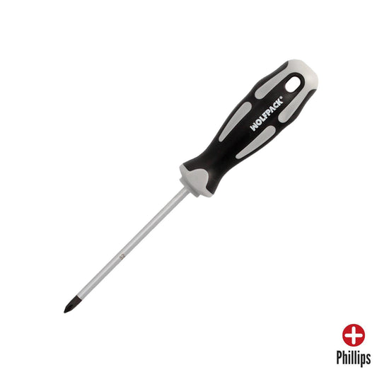 Destornillador Phillips Acero S2 Mango Tpr Bimaterial. Medida Ph 1 X Ø 5,0 X 100 Mm.  Din5262._0