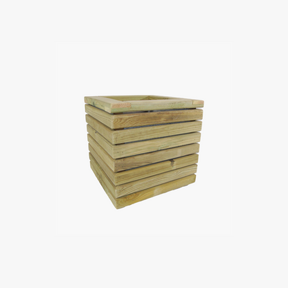 Jardinera Luxe De Madera Tratada Vidahuerto 40x40x40 Cm._1