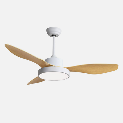Ventilador Dc Hayate 48w 4080lm Blanco/haya 3 Asp 39/54x120x120cm 3000-4000-6000k C/remoto_1
