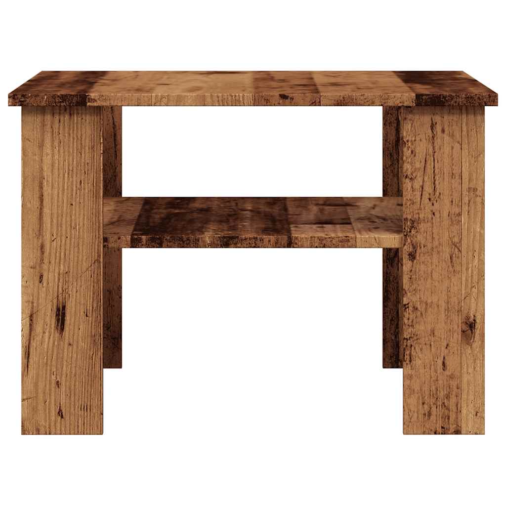 Mesa De Centro Madera Contrachapada Madera Antigua 60x60x42 Cm_3