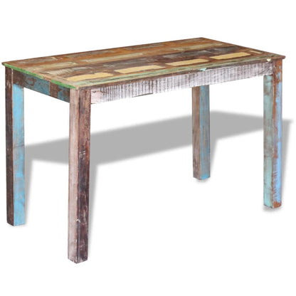 Mesa De Comedor De Madera Maciza Reciclada 115x60x76 Cm_3