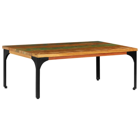 Mesa De Centro Madera Maciza Reciclada 100x60x35 Cm_0