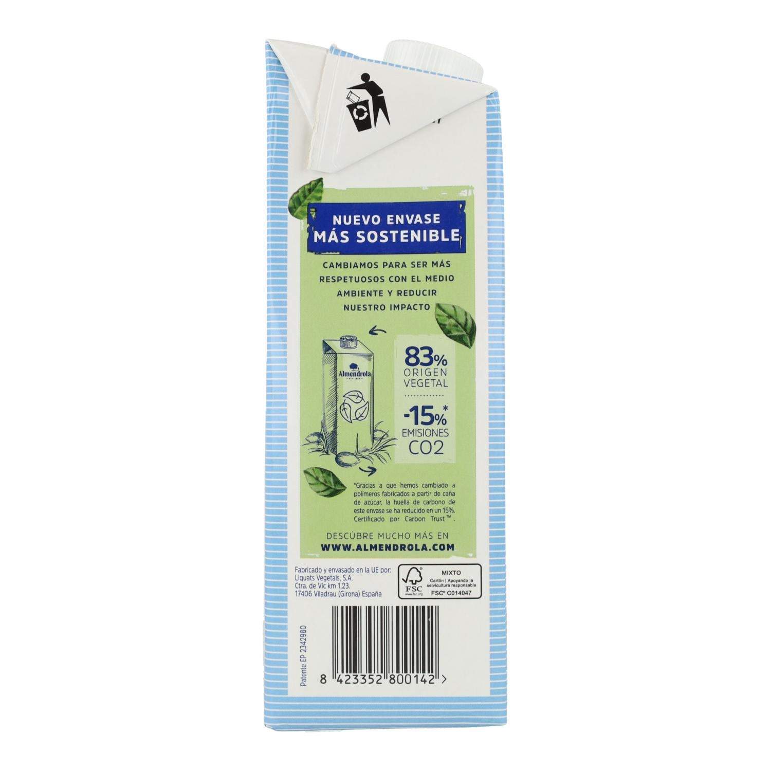 Pack 6 uds Bebida Almendra Sin Azúcares Almendrola 1 L