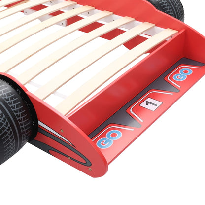 Cama Con Forma De Coche De Carreras Para Niños 90x200 Cm Roja / Vetonek_5