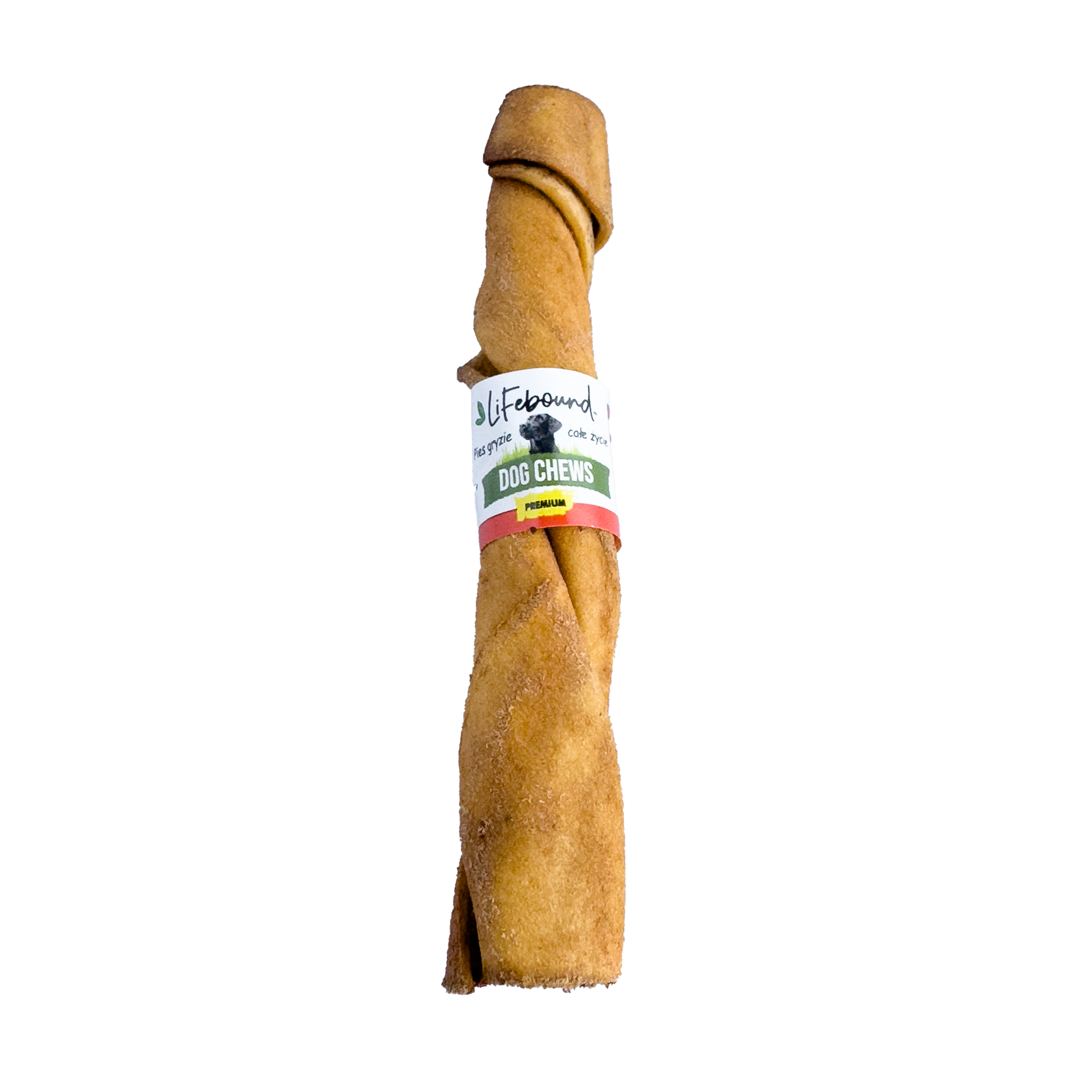 Lifebound - Hueso Masticable Natural Para Perros De Piel De Ternera En Forma Barra Retorcida Sabor Tocino - 10 uds S_0