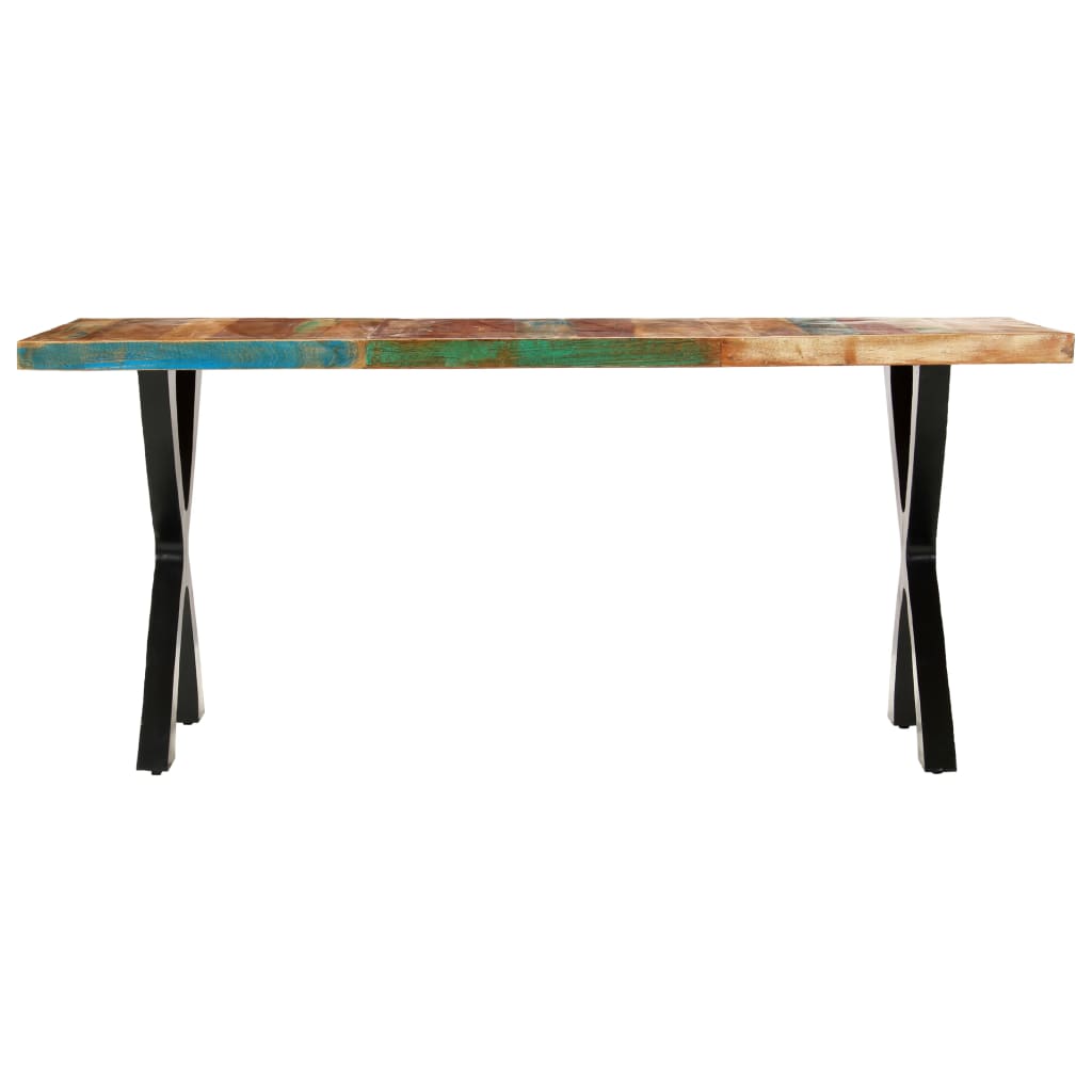 Mesa De Comedor De Madera Maciza Reciclada 180x90x76 Cm_1