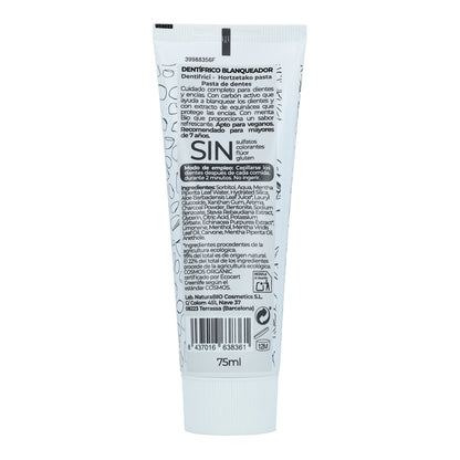 Dentífrico con Carbón Activo y Menta  Blanqueador Bio NaturaBio 75 ml