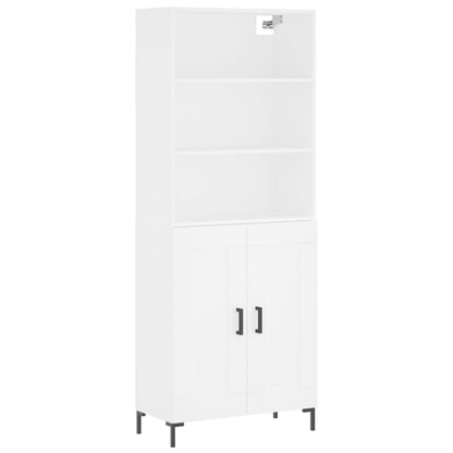 Aparador Alto Madera Contrachapada Blanco 69,5x34x180 Cm_1