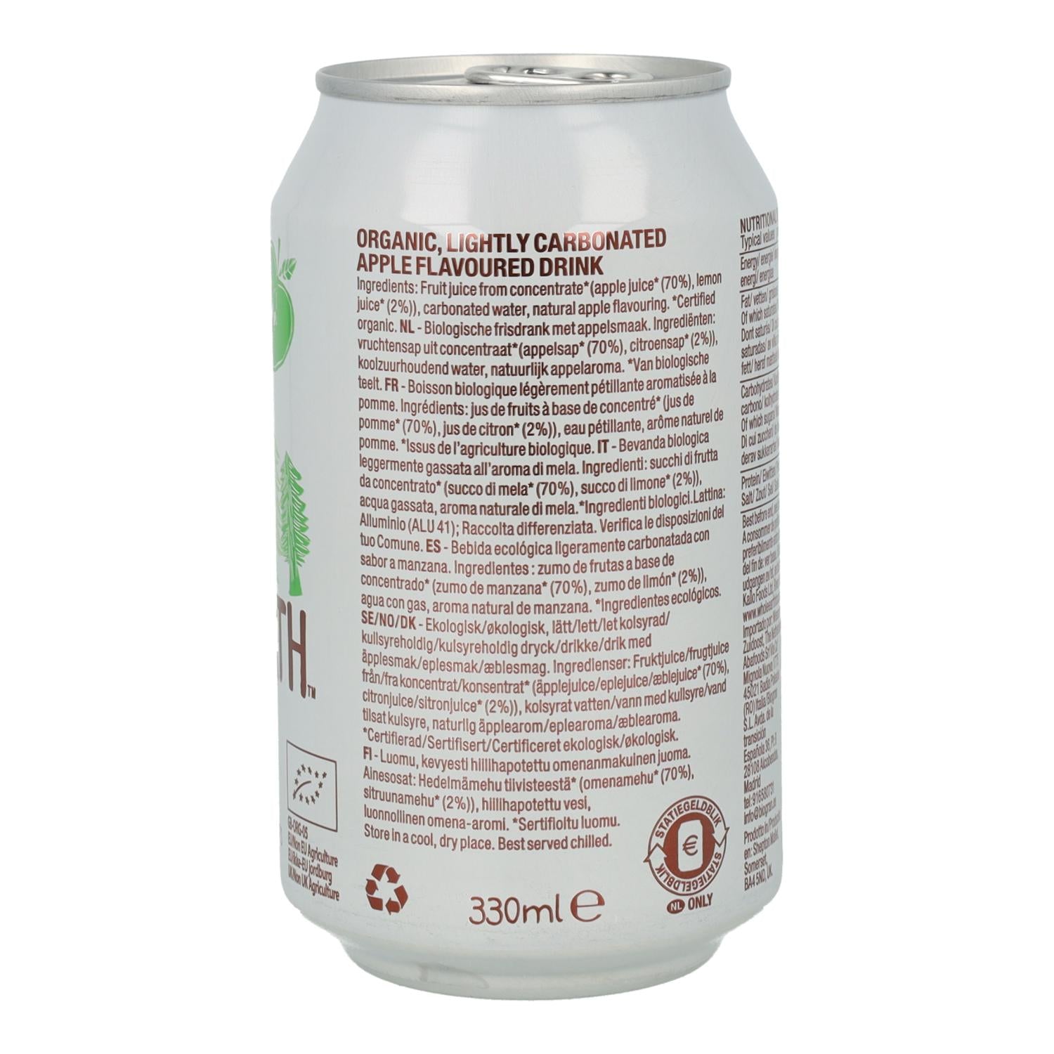 Refresco Bio Manzana Whole Earth 330ml