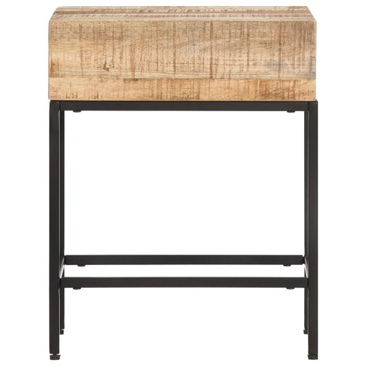 Mesa Auxiliar De Madera De Mango Maciza 40x30x50 Cm_0