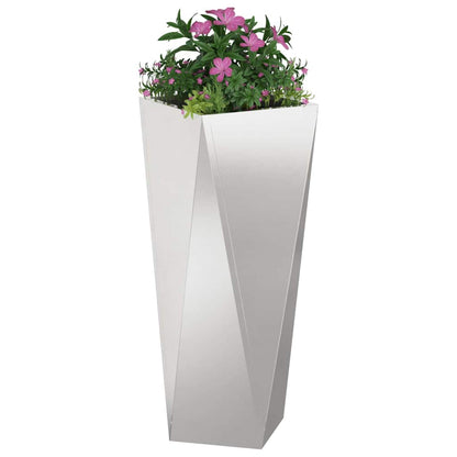 Jardinera 2 Pcs Plateado 30 X 30 X 75 Cm Acero Inoxidable_2
