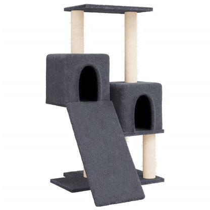 Vidaxl Rascador Para Gatos Con Postes De Sisal Gris Oscuro 82 Cm_0