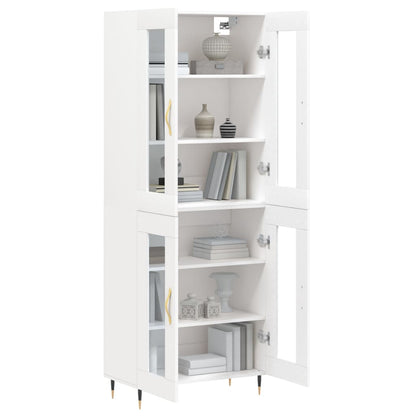 Aparador Alto Madera Contrachapada Blanco 69,5x34x180 Cm_2