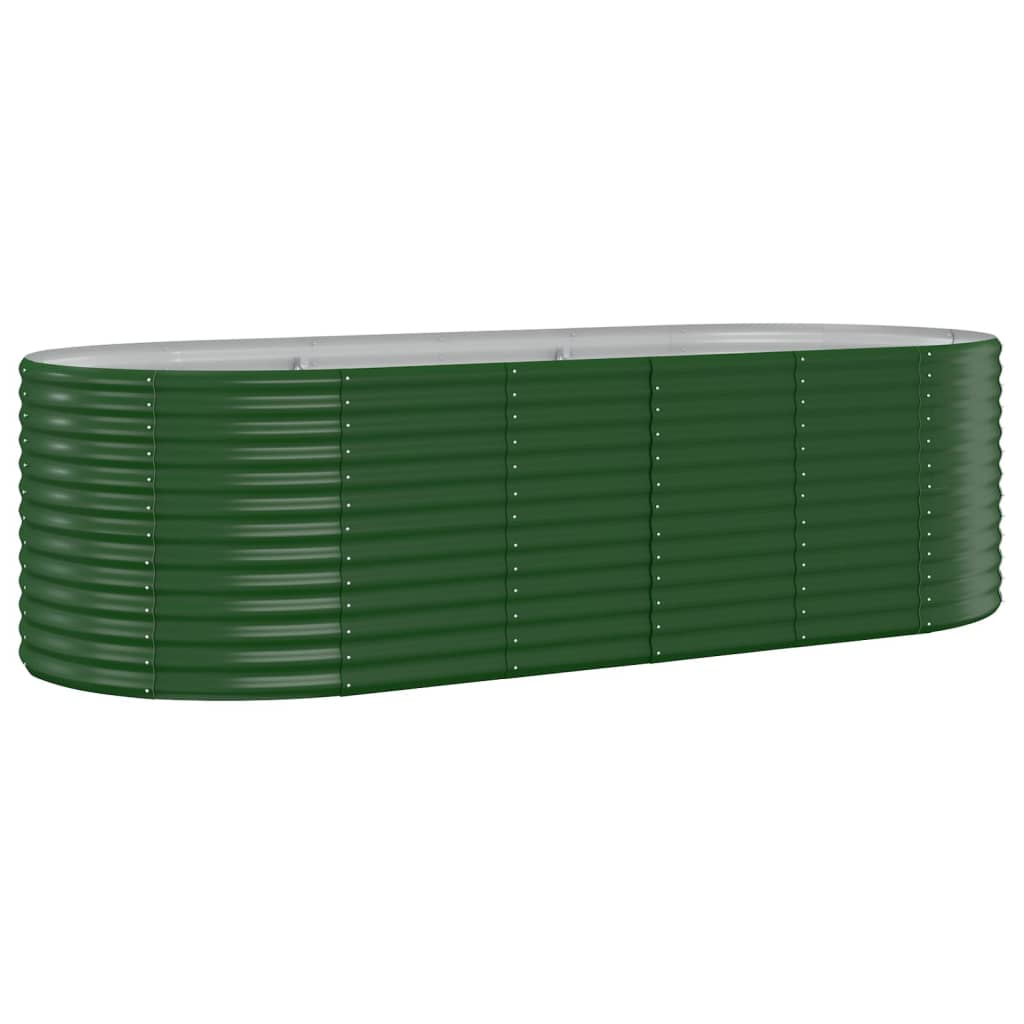 Jardinera Arriate Acero Galvanizado Verde 249x100x68 Cm_0